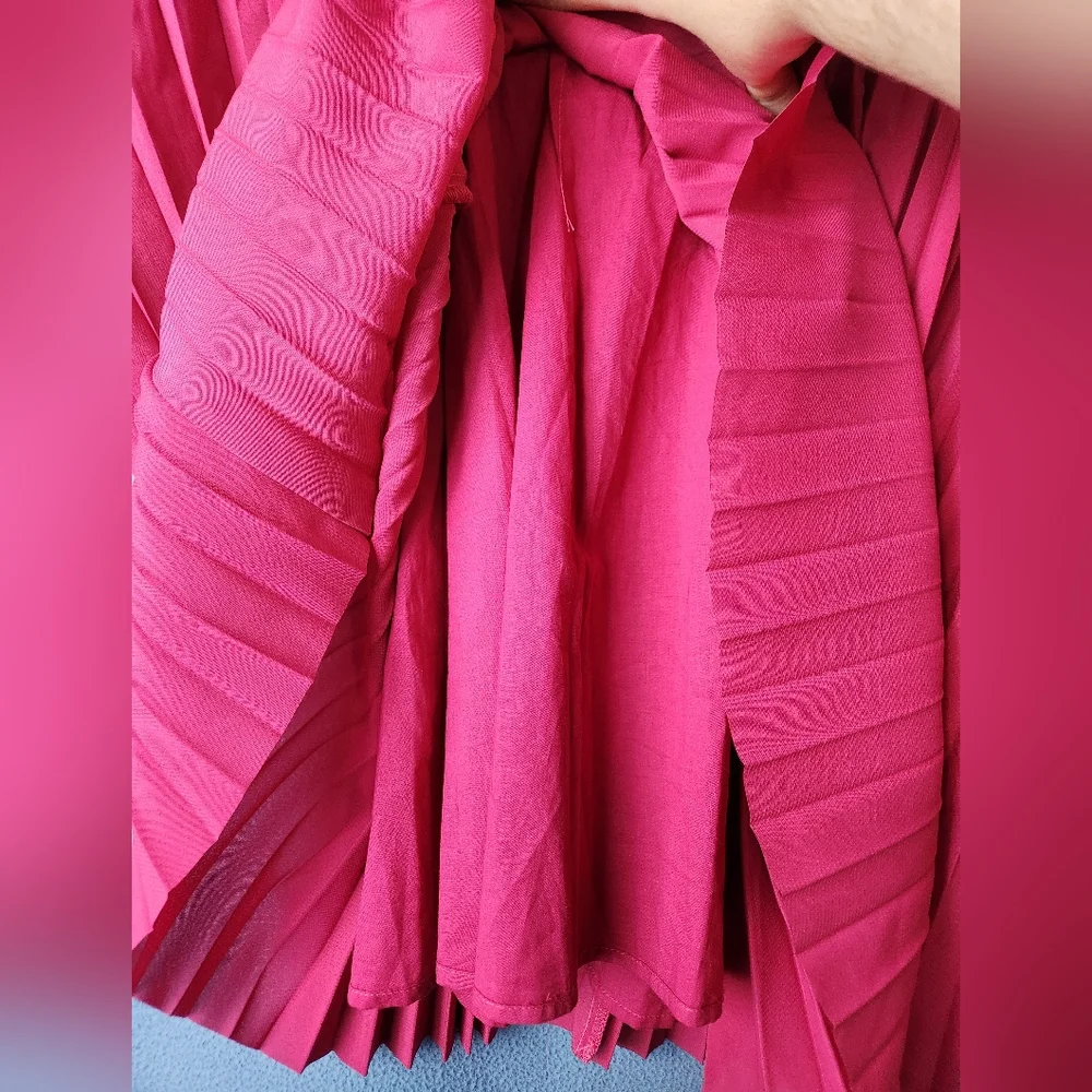 Aureta Anthropologie Raspberry Long Sleeve Dress - Picture 7 of 8